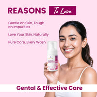 Vanue Glams Gentle Foaming Cleanser with  2% Salicylic Acid & 3% Glycolic Acid  | Exfoliates Dead Skin, Prevents Acne & Enhances Skin Radiance | Infused with Vitamin E | 100ml