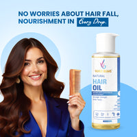 Vanue Glams Natural Hair Oil – Infused with 18 Botanical Oils & Extracts – Argan, Almond, Rosemary, Jojoba, Onion – Nourishes, Strengthens, and Promotes Hair Growth – 100ml