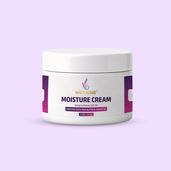 Vanue Glams Moisture Cream – Enriched with Shea Butter & Argan Oil – Deep Hydration for Soft, Smooth Skin – 100g