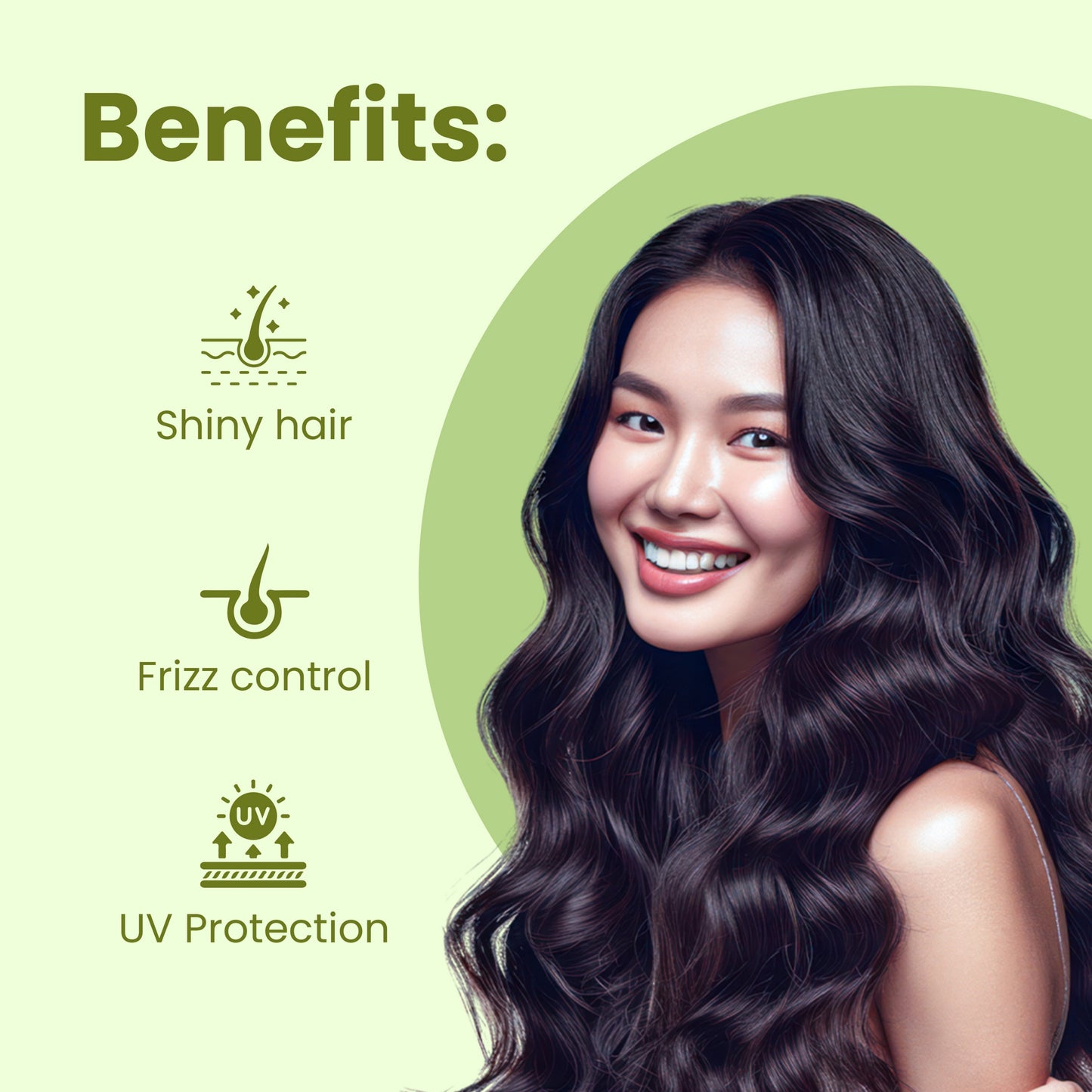 Vanue Glams Avocado Hair Serum – Frizz-Free Hair with Natural Shine – Infused with Keratin & Argan Oil – 50ml