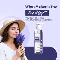 Vanue Glams Exfoliate Body Wash – Deep Cleansing & Radiant Skin with 2% Lactic Acid, 1% Salicylic Acid , 1% Ceramide and Pro Vitamin B5 – 250ml